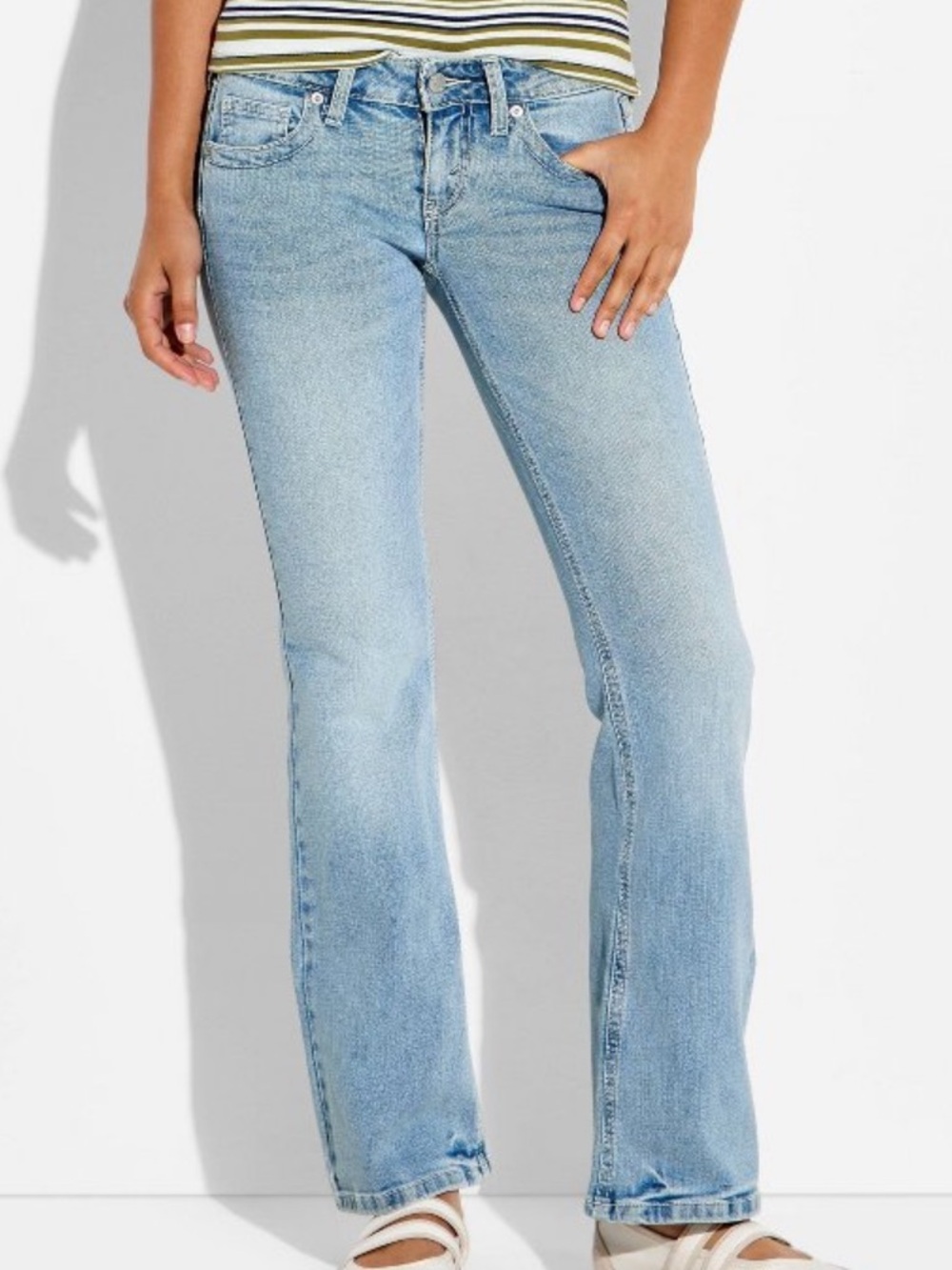 Baby Boot Jeans Low Rise Light Wash  - Classic Straight-to-Flare- NWT - 00